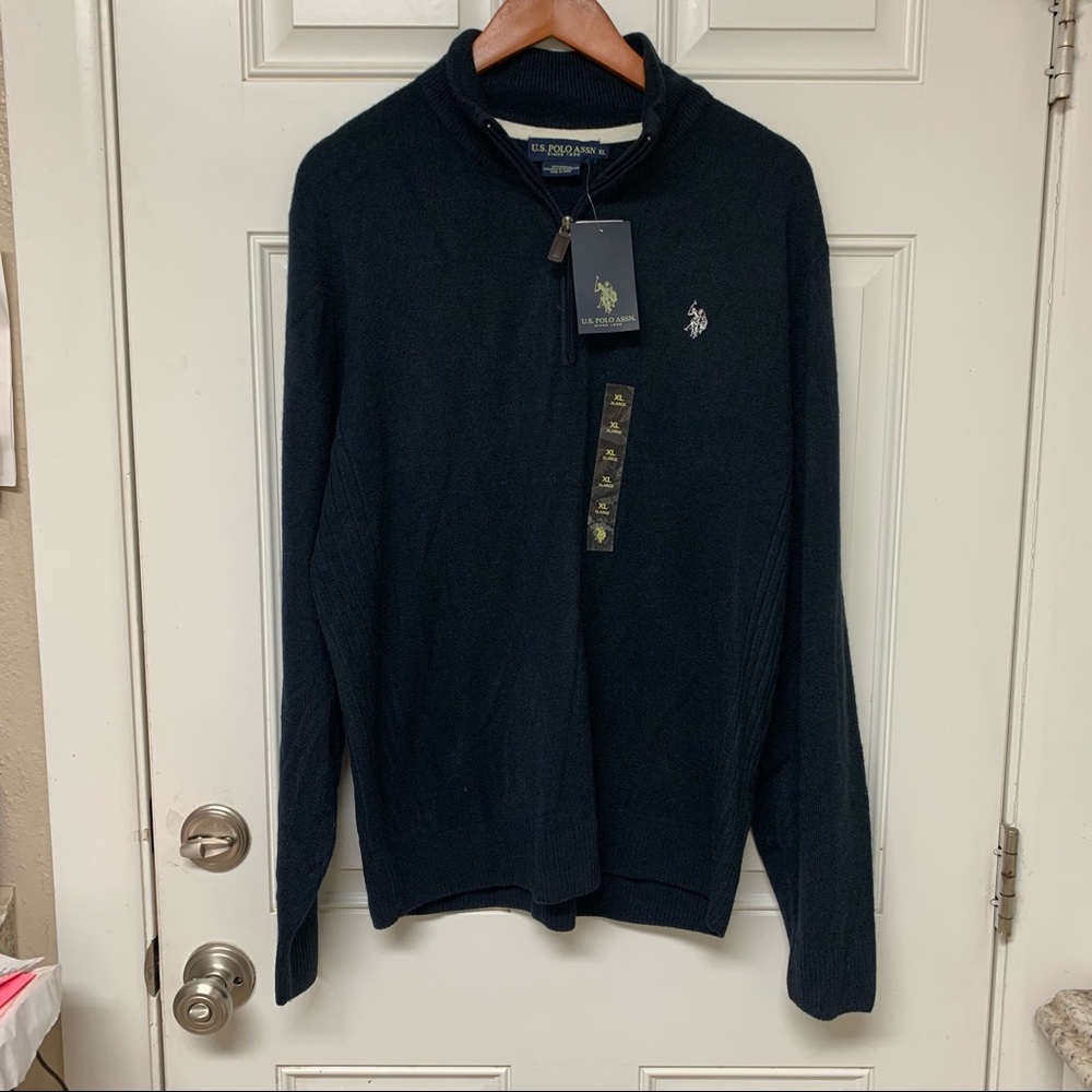 U.S. Polo ASSN NWT Quarter Zip Sweater Size XL